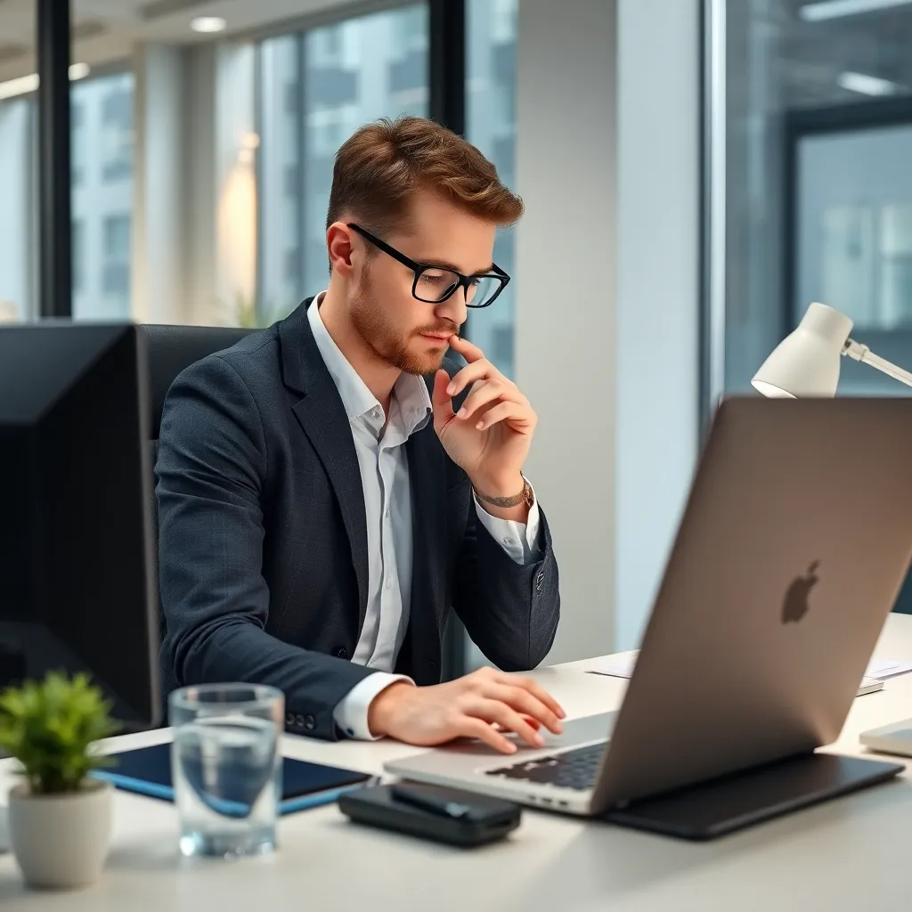 Belgische professional die tijdmanagementtechnieken toepast op een moderne werkplek