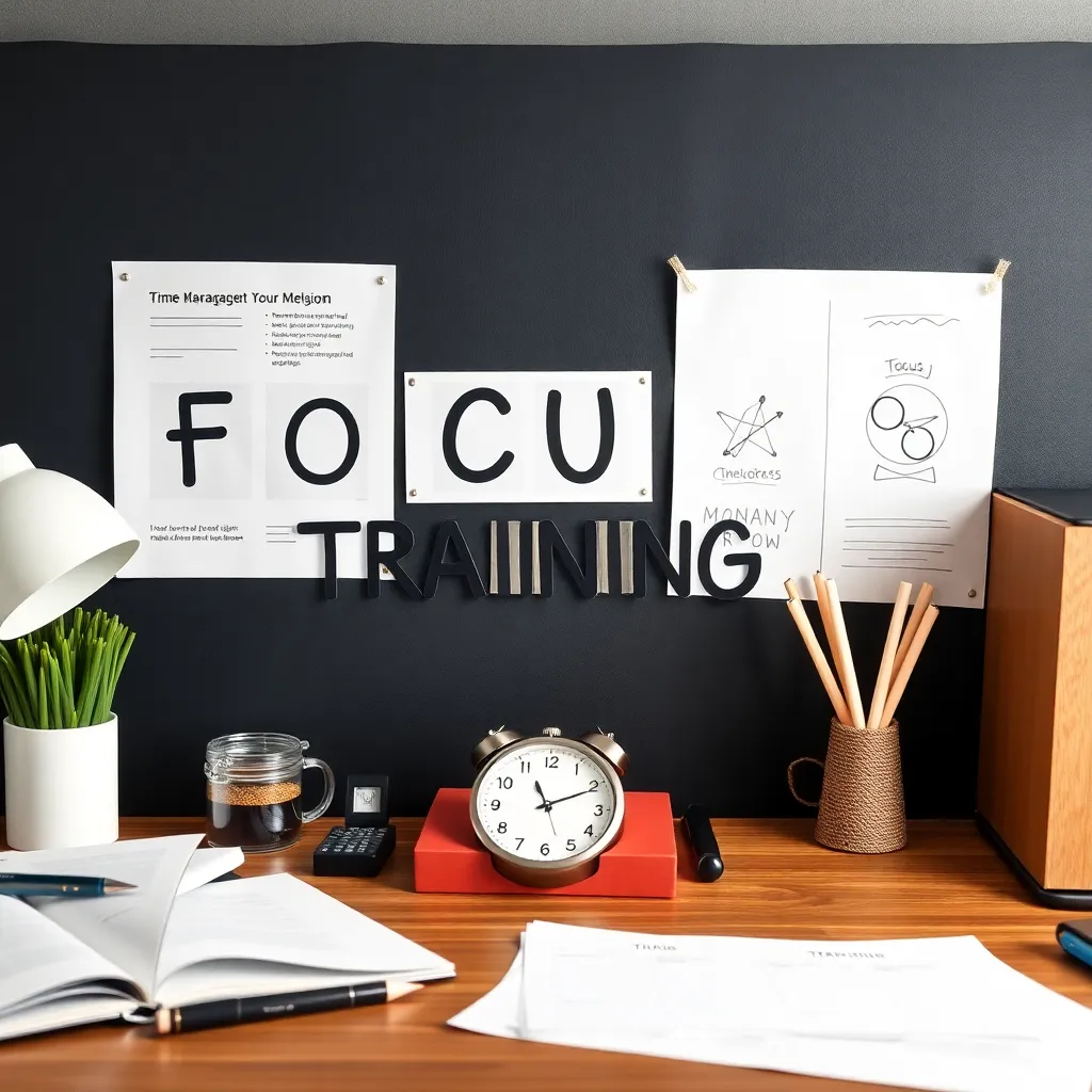 Visualisatie van focus trainingsmethoden met praktische hulpmiddelen